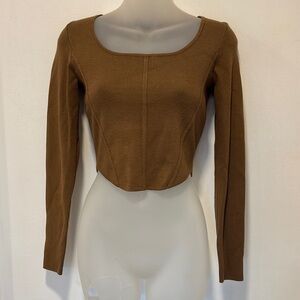 House of Harlow Brown Long Sleeve Top Size XS New with Tags